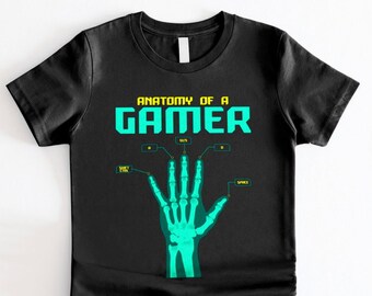 Humorous Gamer Hand Tee: Anatomy Meets Gaming, Funny Gamer Hand T-Shirt, Sarcastic Anatomy Tee, Funny Tops, Gamer T-Shirt, Unisex Gamer Tee