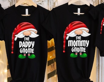 Gnome Shirts Set Christmas Matching T-Shirts, Couple Christmas Pajamas, Family Christmas Shirts, Custom personalized Shirts Gifts