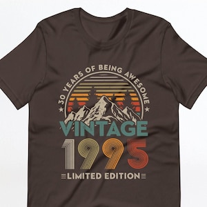 30. Geburtstagsshirt, Vintage 1995 Shirt, 30. Geburtstagsgeschenk für Frauen, 30. Geburtstagsgeschenk für Männer, 30. Geburtstagsfrau, 30.