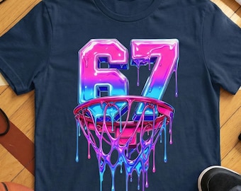 Trendy 67 Basketball Drip Shirt, Six Seven Shirt, Cool 67 Sports Tee, Drip Basketball Shirt, Unisex 67 Basketball Shirt, Athlete Gift