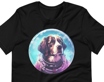 Space St Bernard Mom Shirt for Dog Mom Shirt, Saint Bernard Shirt for Her, Saint Bernard Tee for Dog Dad, Saint Bernard Dog Parent Gift Tees