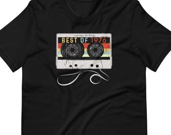 50th Birthday Gift for Women, Vintage 1976 Shirt, 50th Birthday Gift, 50th Birthday Shirt, 50th Music Gift, 1976 Cassette Tape Shirt