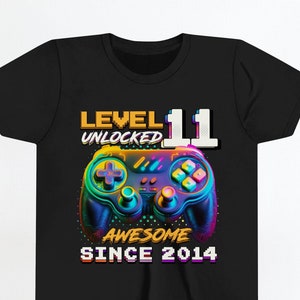 Level 11 Unlocked Birthday for Girl Boy Shirt, Gamer Birthday Shirt, 11th Birthday Shirt, Birthday Shirt for 11 Year Old Level 11 Unlocked