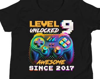 9th Birthday Shirt, Gamer Boy Birthday Shirt, Kids Birthday Shirts, Number Nine Shirt, Boys 9th Birthday Shirt, Girls 9th Birthday Shirt