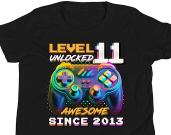 Level 11 Unlocked Birthday for Girl Boy Shirt, Gamer Birthday Shirt, 11th Birthday Shirt, Birthday Shirt for 11 Year Old Level 11 Unlocked