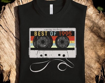 30th Birthday Gift for Women, Vintage 1995 Shirt, 30th Birthday Gift, 30th Birthday Shirt, 30th Music Gift, 1995 Cassette Tape Shirt