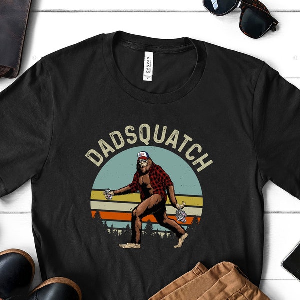 Camisa del día del padre para papá Dadsquatch Sasquatch Bigfoot Distressed T-shirt Like A Dad Just Way More Squatchy Funny Cryptozoology Hide Seek