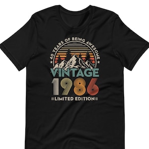 40th Birthday Shirt, Vintage 1986 Shirt, 40th Birthday Gift For Women, 40th Birthday Gift For Men, 40th Birthday Woman, 40th Birthday Friend