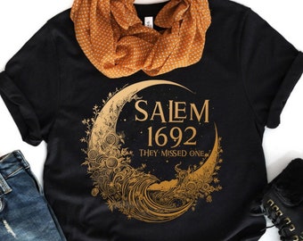 Shirt Salem 1692 ze hebben één gemist, shirt Salem Witch 1692, shirt Salem Massachusetts, Salem Halloween-T-shirt, 1692 ze hebben één trui gemist