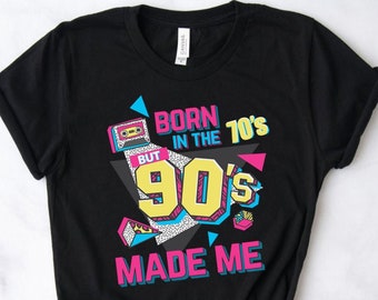 90s T Shirt, 70s Shirt, Born in the 90s, Cassette Tape, Cassette Shirt, 70s Costume, Retro Shirt, 90s Theme Party, 70's Outfit