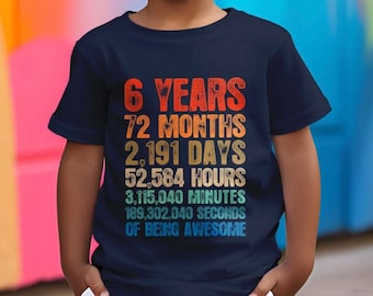 6th Birthday Shirts, Hoodie Boy Girl, 6th Birthday Shirts, Six Year Old Birthday Boy Girl Shirts, 6 Year old Birthday 6th Birthday Shirt