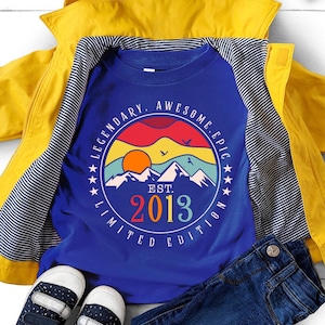 Vintage 2013 Shirt, Est 2013, 12th Birthday, 12th Birthday Gift, 12th Birthday Party, 12th Birthday Shirt, 2013 T-Shirt