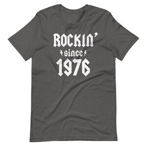 Rockin Since 1976, 50th Birthday Hard Rock Shirt, Vintage 1976 Birthday Shirt, 50th Birthday Shirts, 50th Birthday Gifts for Men and Women image 4