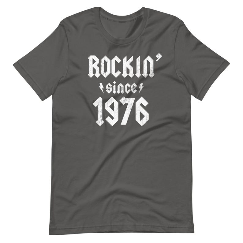 Rockin Since 1976, 50th Birthday Hard Rock Shirt, Vintage 1976 Birthday Shirt, 50th Birthday Shirts, 50th Birthday Gifts for Men and Women image 4
