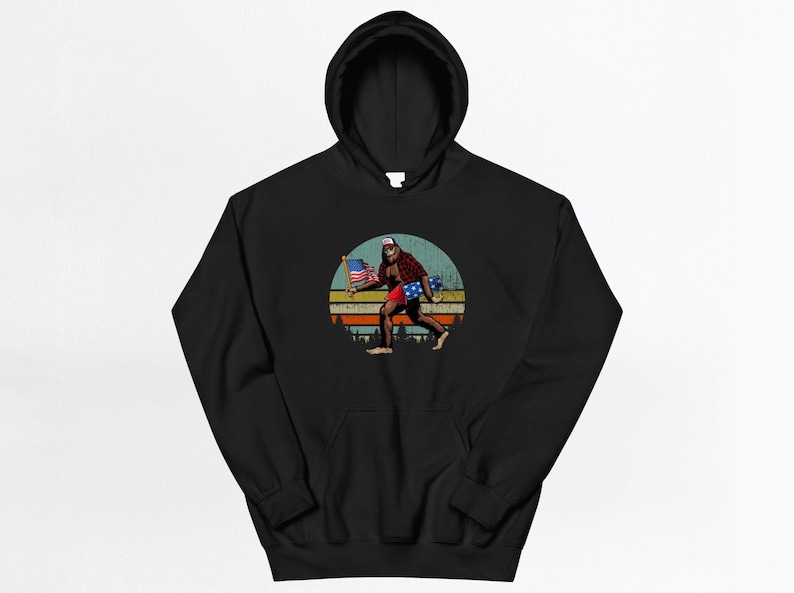 Vintage Style American Flag Hoodie, Retro Patriotic Sweatshirt, USA Pride Pullover, Fourth of July Gift, Cool Graphic