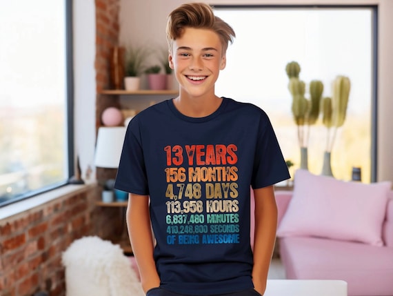 13 Years Old 13th Birthday Gold Vintage T Shirt 156 Months 13 Years Old 13th Birthday Gold Vintage T Shirt 156 Months