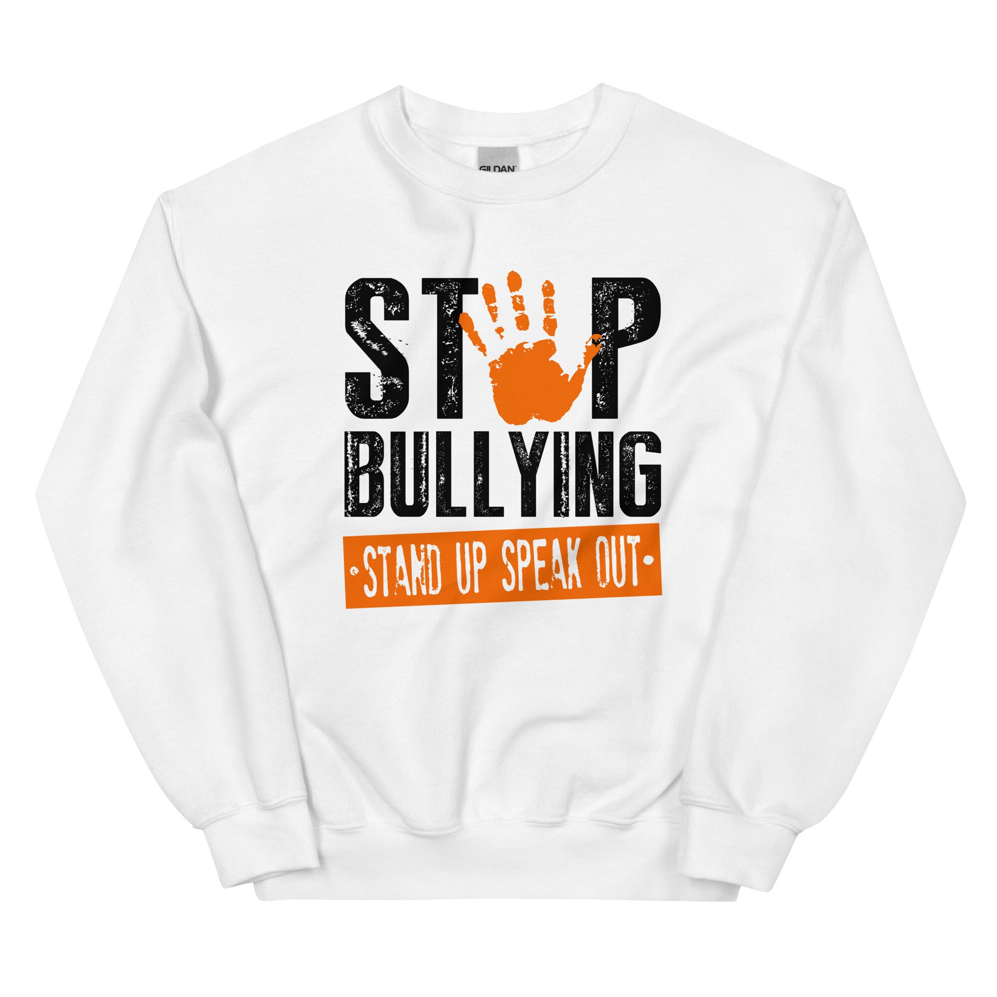 T-shirt Anti-harcèlement Unisexe - Message 'Say No To Bullying' En Orange - Pour Promouvoir La Gentillesse Et Le Respect - 2