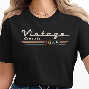 Vintage 1965 60 Years Old Classic T-Shirt, 60th Birthday Gift, 60 Years Old T-Shirt, Born in 1965 Shirt, Retro Birthday Tee