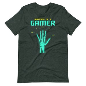 Anatomy Of A Gamer T-Shirt, Funny Gamer Hand T-Shirt, Sarcastic Anatomy Tee, Funny Tops, Gamer T-Shirt, Unisex Gamer Tee, Bones Hand T-Shirt image 2