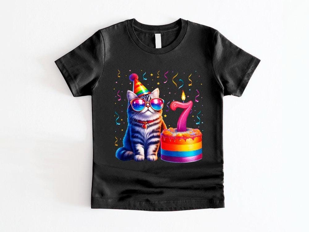 Cat Birthday Shirt Birthday Girl Shirt Cat Birthday Party Cat Party Cat Mom Cat Lover Cat Shirt Kids Cat Shirts Kitten Shirt Kitty Etsy UK