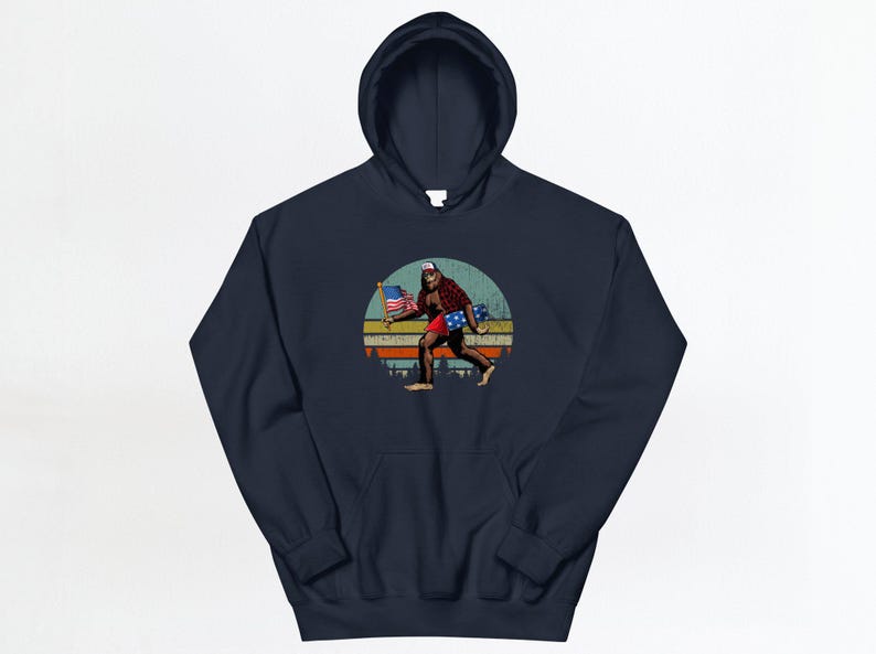 Vintage Style Hoodie with Patriotic Design, Casual Hooded Sweatshirt, Comfort Fit Hoodie, Unique Graphic Hoodie, Men's Fashion Hoodie