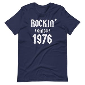Rockin Since 1976, 50th Birthday Hard Rock Shirt, Vintage 1976 Birthday Shirt, 50th Birthday Shirts, 50th Birthday Gifts for Men and Women image 5