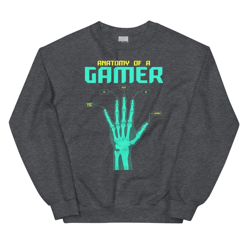 Anatomy Of A Gamer T-Shirt, Funny Gamer Hand T-Shirt, Sarcastic Anatomy Tee, Funny Tops, Gamer T-Shirt, Unisex Gamer Tee, Bones Hand T-Shirt image 9