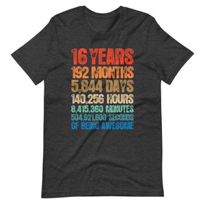 16th Birthday Shirt / Hoodie/ Sweatshirt Birthday Countdown / Of Being Awesome / Sixteen Birthday / 16 Years Old / Girls and Boys T-Shirt image 4