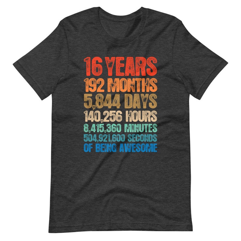 16th Birthday Shirt / Hoodie/ Sweatshirt Birthday Countdown / Of Being Awesome / Sixteen Birthday / 16 Years Old / Girls and Boys T-Shirt image 4