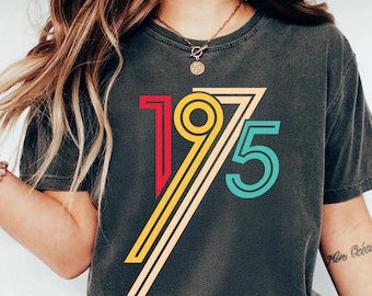 50th Birthday Gifts Shirt, Vintage 1975 Birthday Shirt, 50th Birthday Shirts, Classic 1975 Shirt, All Original Parts, Gifts for Him - Her