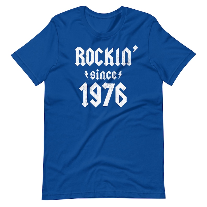 Rockin Since 1976, 50th Birthday Hard Rock Shirt, Vintage 1976 Birthday Shirt, 50th Birthday Shirts, 50th Birthday Gifts for Men and Women image 7