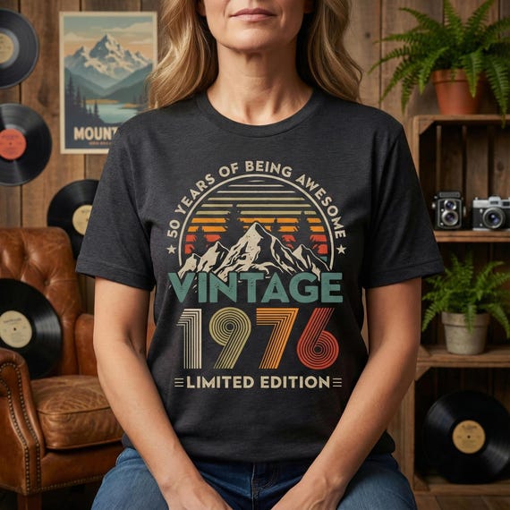 50th Birthday Shirt, Vintage 1976 Shirt, 50th Birthday Gift For Women, 50th Birthday Gift For Men, 50th Birthday Woman, 50th Birthday Friend