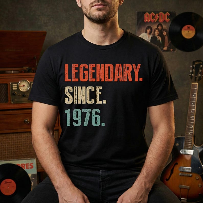Legendary Since 1976 Shirt, 50th Birthday Gift, Hoodie/Sweatshirt, Born In 1976 Shirt, 50th tshirt, 1976 image 2