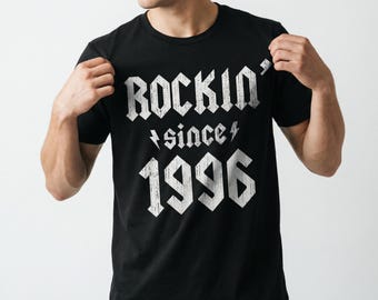 Rockin Since 1996, 30th Birthday Hard Rock Shirt, Vintage 1996 Birthday Shirt, 30th Birthday Shirts, 30th Birthday Gifts for Men and Women