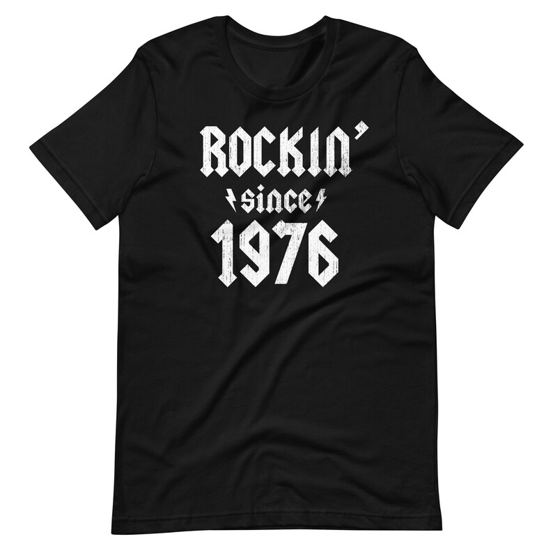 Rockin Since 1976, 50th Birthday Hard Rock Shirt, Vintage 1976 Birthday Shirt, 50th Birthday Shirts, 50th Birthday Gifts for Men and Women image 2