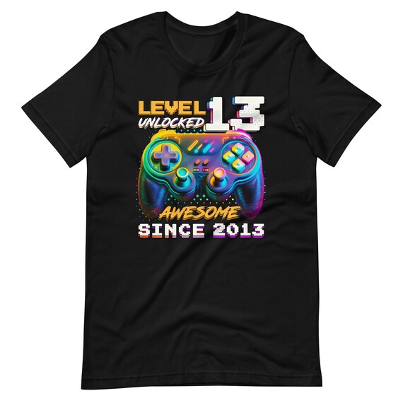 Level 13 Unlocked Birthday for Girl Boy Shirt, Gamer Birthday Shirt, 13th Birthday Shirt, Birthday Shirt for 13 Year Old Level 13 Unlocked