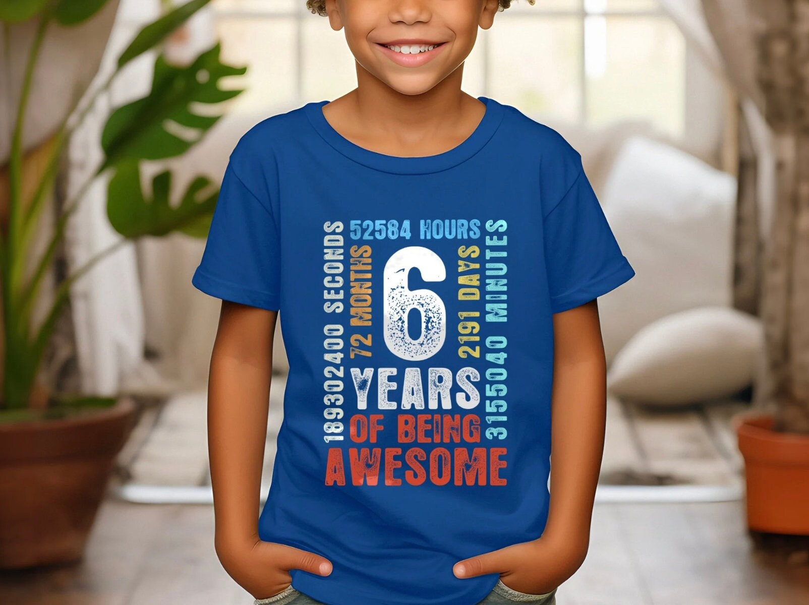 6 Years of Being Awesome Shirt 6 Birthday Tee Six Year Old Girl Six Birthday T shirt for 6 Year Old Boy Birthday Countdown T shirt