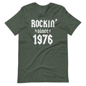 Rockin Since 1976, 50th Birthday Hard Rock Shirt, Vintage 1976 Birthday Shirt, 50th Birthday Shirts, 50th Birthday Gifts for Men and Women image 3