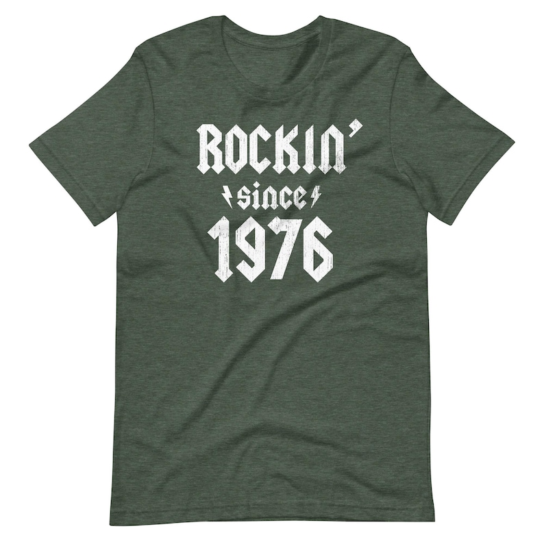 Rockin Since 1976, 50th Birthday Hard Rock Shirt, Vintage 1976 Birthday Shirt, 50th Birthday Shirts, 50th Birthday Gifts for Men and Women image 3