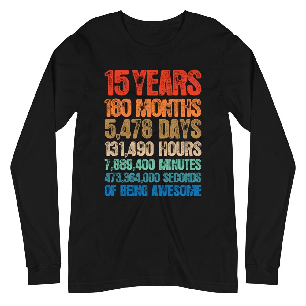 15th Birthday Shirt / Hoodie / Sweatshirt Birthday Countdown / | Etsy