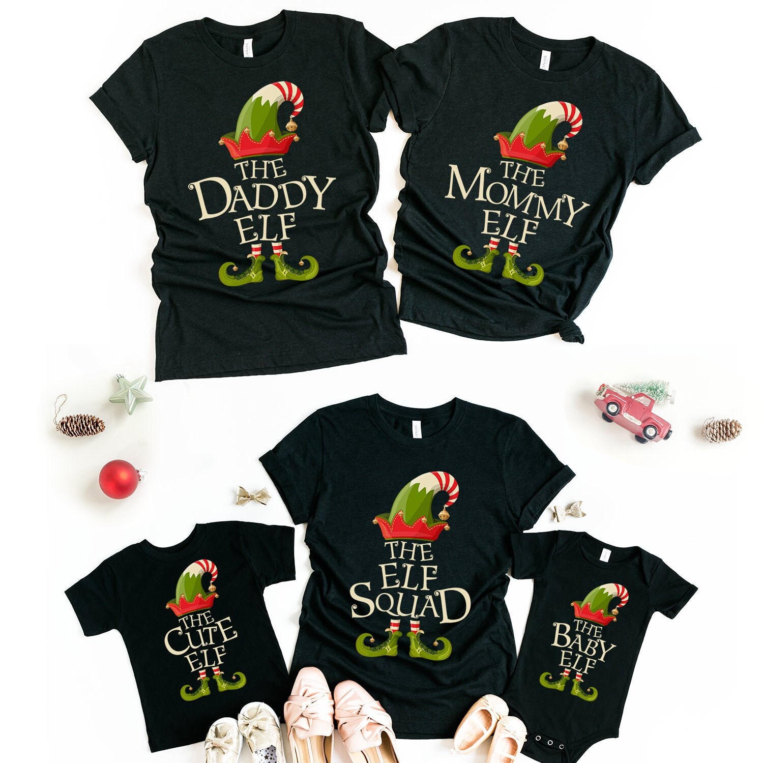 Elf Shirts Set Christmas Matching T-Shirts Couple Christmas | Etsy