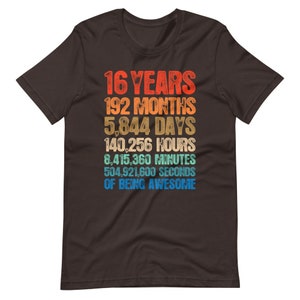 16th Birthday Shirt / Hoodie/ Sweatshirt Birthday Countdown / Of Being Awesome / Sixteen Birthday / 16 Years Old / Girls and Boys T-Shirt image 2
