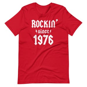 Rockin Since 1976, 50th Birthday Hard Rock Shirt, Vintage 1976 Birthday Shirt, 50th Birthday Shirts, 50th Birthday Gifts for Men and Women image 6