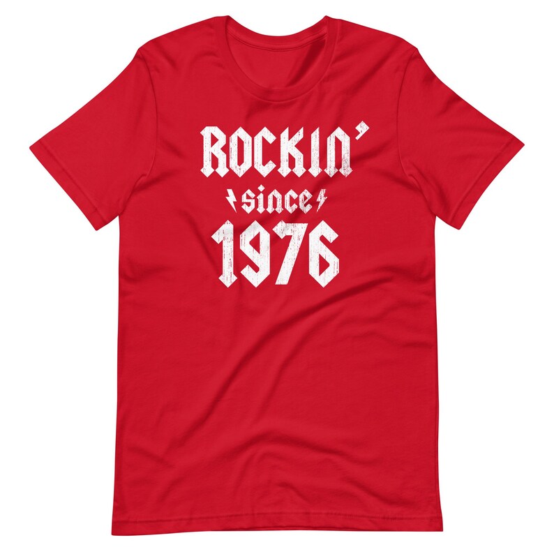 Rockin Since 1976, 50th Birthday Hard Rock Shirt, Vintage 1976 Birthday Shirt, 50th Birthday Shirts, 50th Birthday Gifts for Men and Women image 6