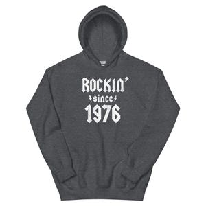 Rockin Since 1976, 50th Birthday Hard Rock Shirt, Vintage 1976 Birthday Shirt, 50th Birthday Shirts, 50th Birthday Gifts for Men and Women image 9