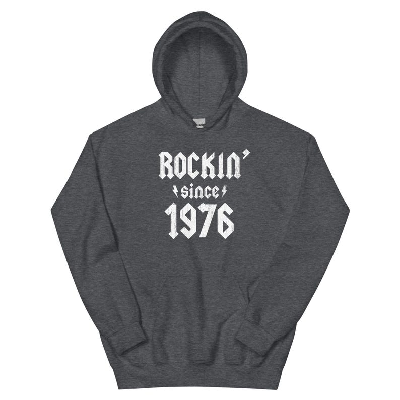 Rockin Since 1976, 50th Birthday Hard Rock Shirt, Vintage 1976 Birthday Shirt, 50th Birthday Shirts, 50th Birthday Gifts for Men and Women image 9