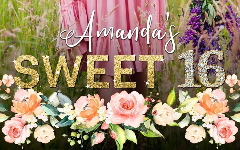 Rose Gold Sweet 16 Snapchat Filter Gold Glitter Geofilter Sweet Sixteen Filter Diamond 16th Snap Chat