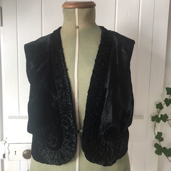 1930s Velvet Waistcoat Jacket