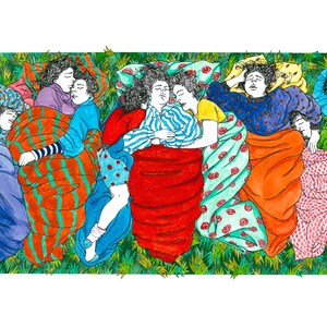 no 17. women and girls | Gull Garrat Fine Art Prints | Original Artwork | Sleep Series |