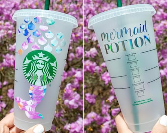 Mermaid Potion | Custom Starbucks Coffee Cold Cup SVG Cut File | Cricut DIY | Mermaid Tail | Instant Download